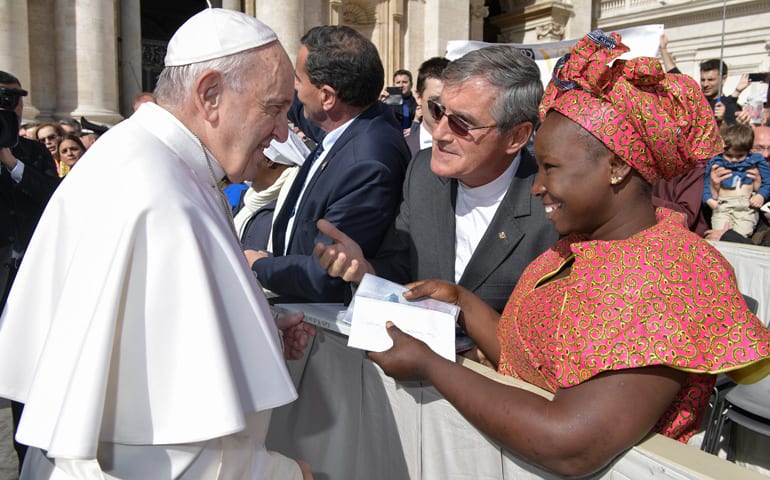 Augusta meet Pope Francis Sierra Leone